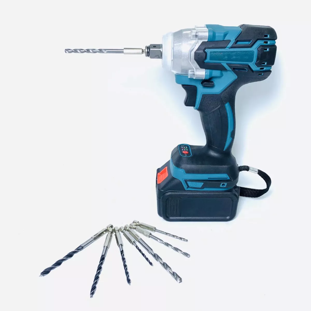 Llave Taladro de Impacto Inalambrico doble batería de 48v + Accesorios