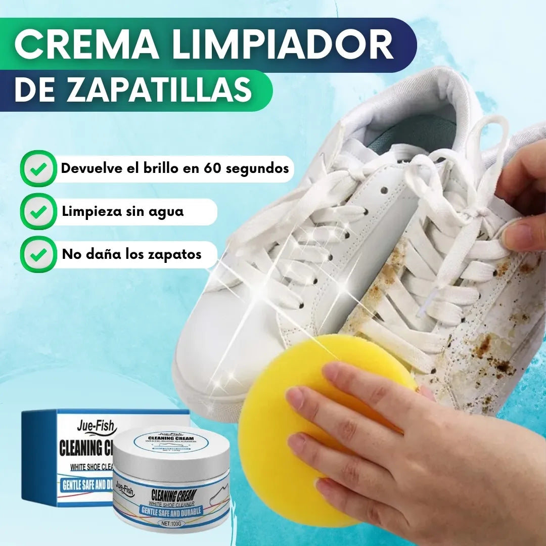 Crema limpiador de zapatillas - Devuelve el brillo