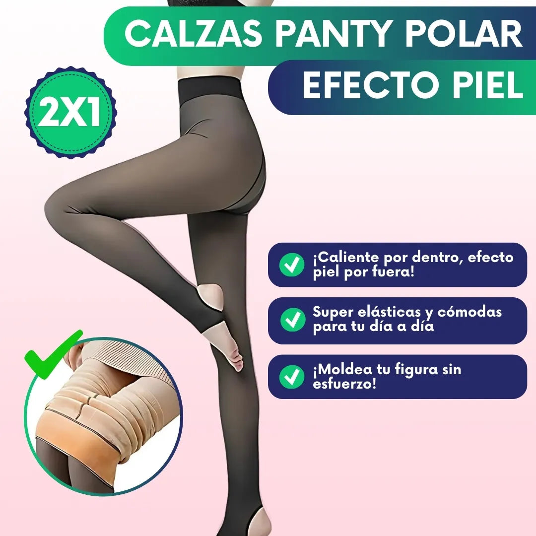 Calzas Panty Polar efecto piel - Lleva 2 Paga 1