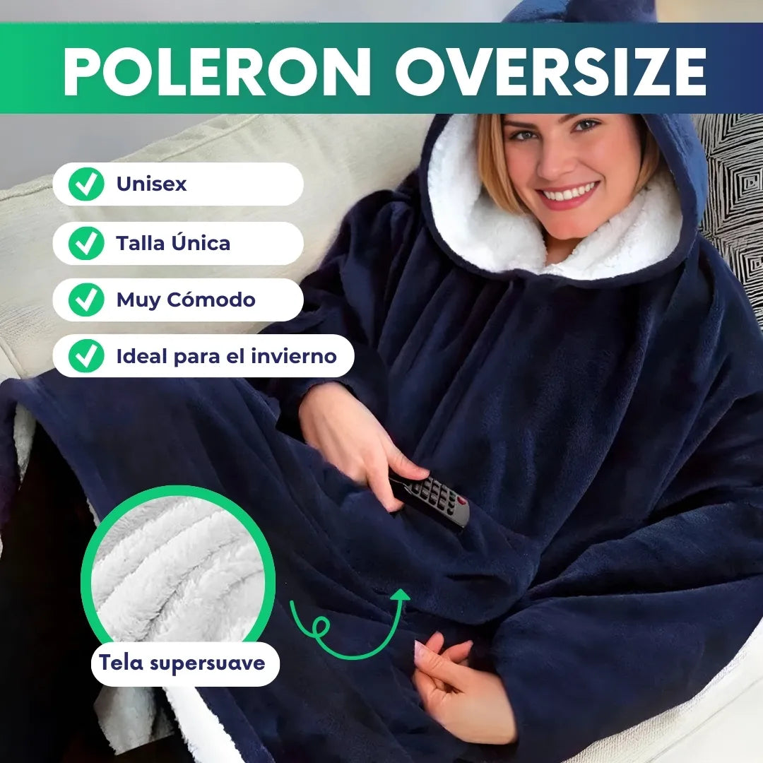 Poleron Oversize Polar Sherpa -  Talla única