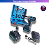Llave Taladro de Impacto Inalambrico doble batería de 48v + Accesorios
