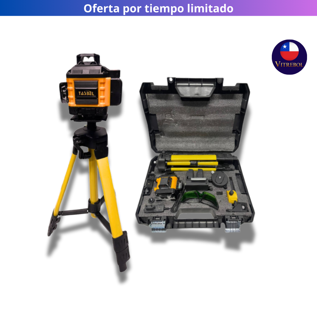 Precisión Perfecta con el Nivel Láser de 16 Líneas y Trípode Autonivelante