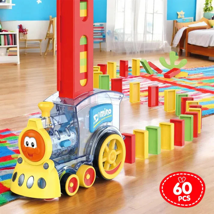 Tren domino con luces y sonidos - 60 piezas
