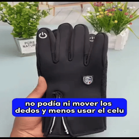 Guantes térmicos táctiles con cierre