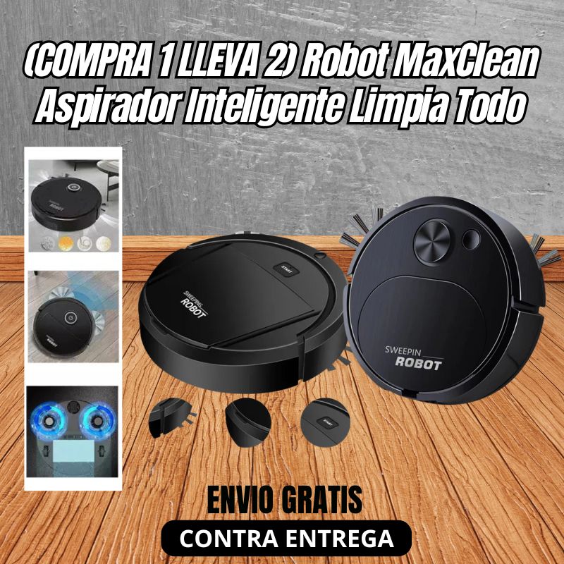(COMPRA 1 LLEVA 2) Robot MaxClean Aspirador Inteligente Limpia Todo - CIERRE DE LA TIENDA - ENVÍO GRATIS