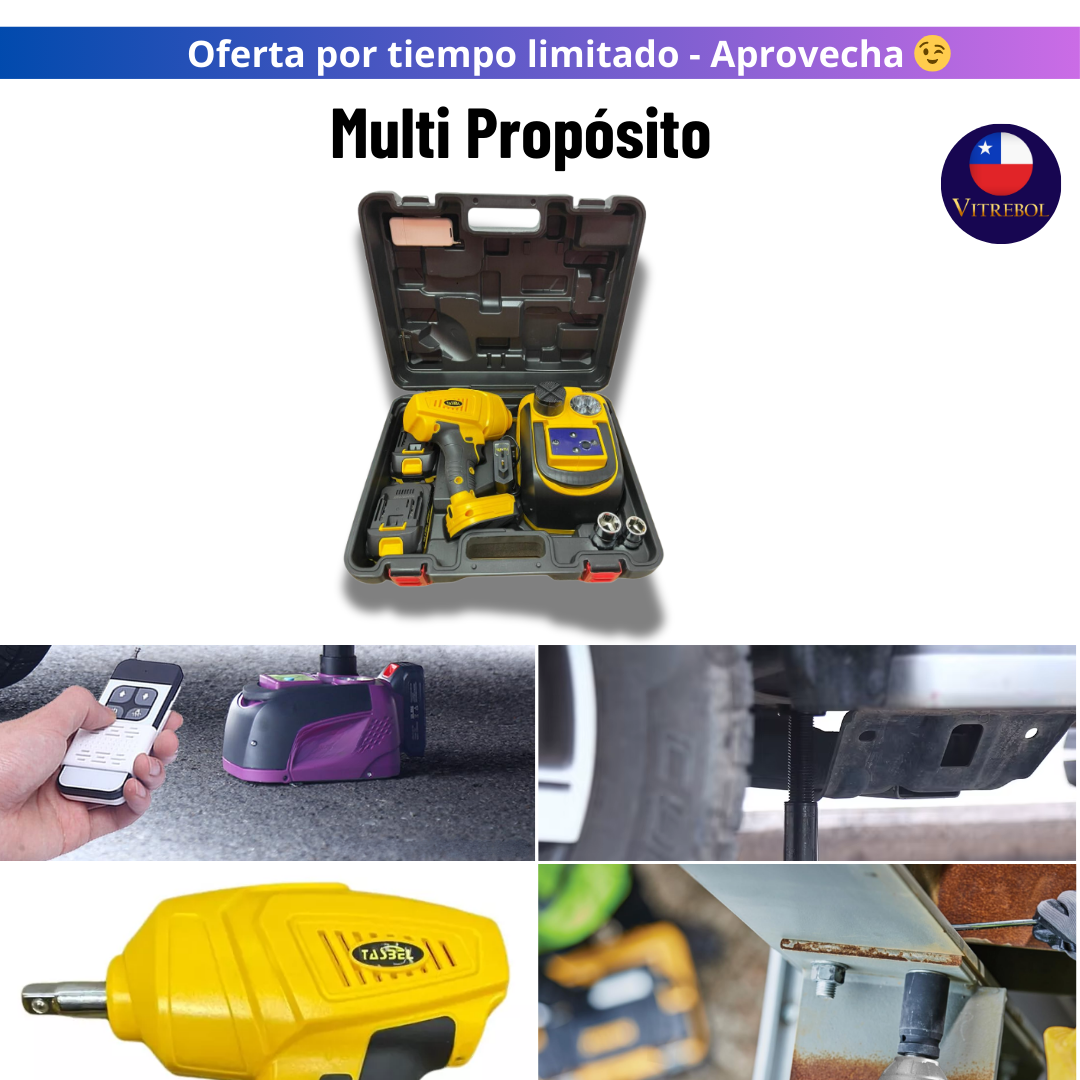 kit de llave de impacto de 98v y Gata hidráulica (Te llega Amarilla)