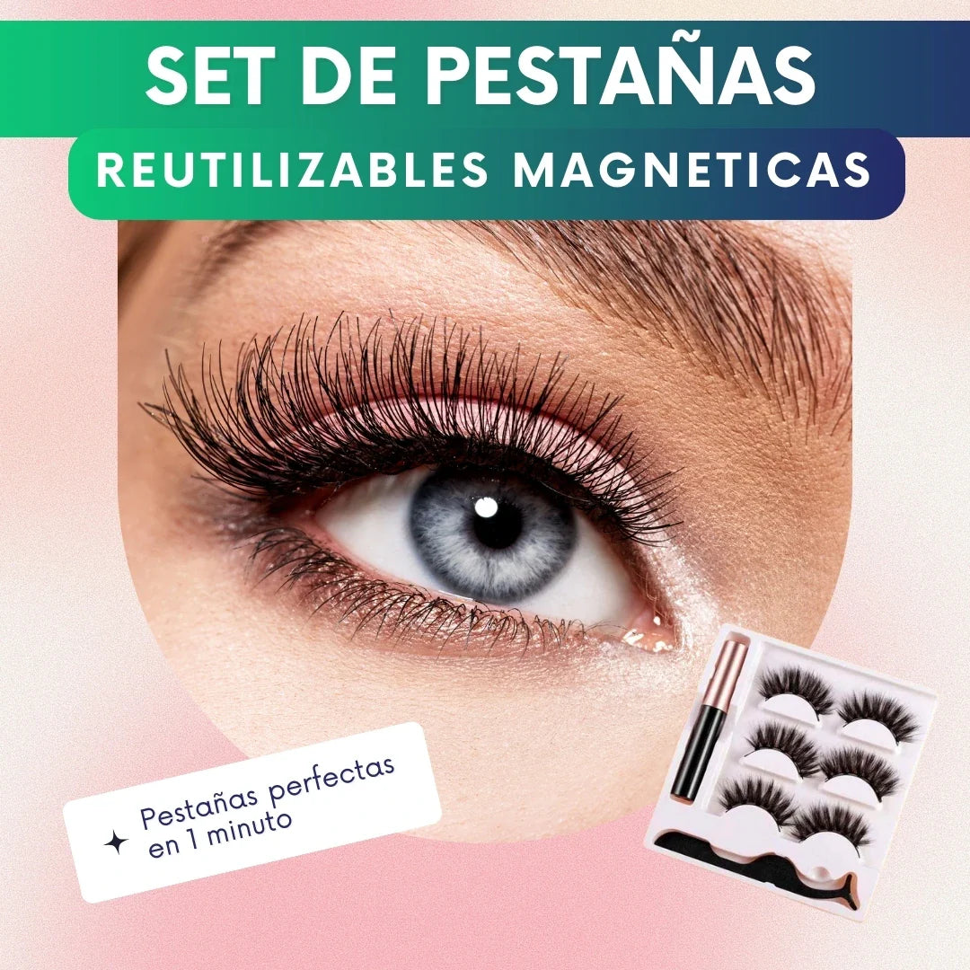 Set x6 pestañas magnéticas + Delineador magnético 🎁