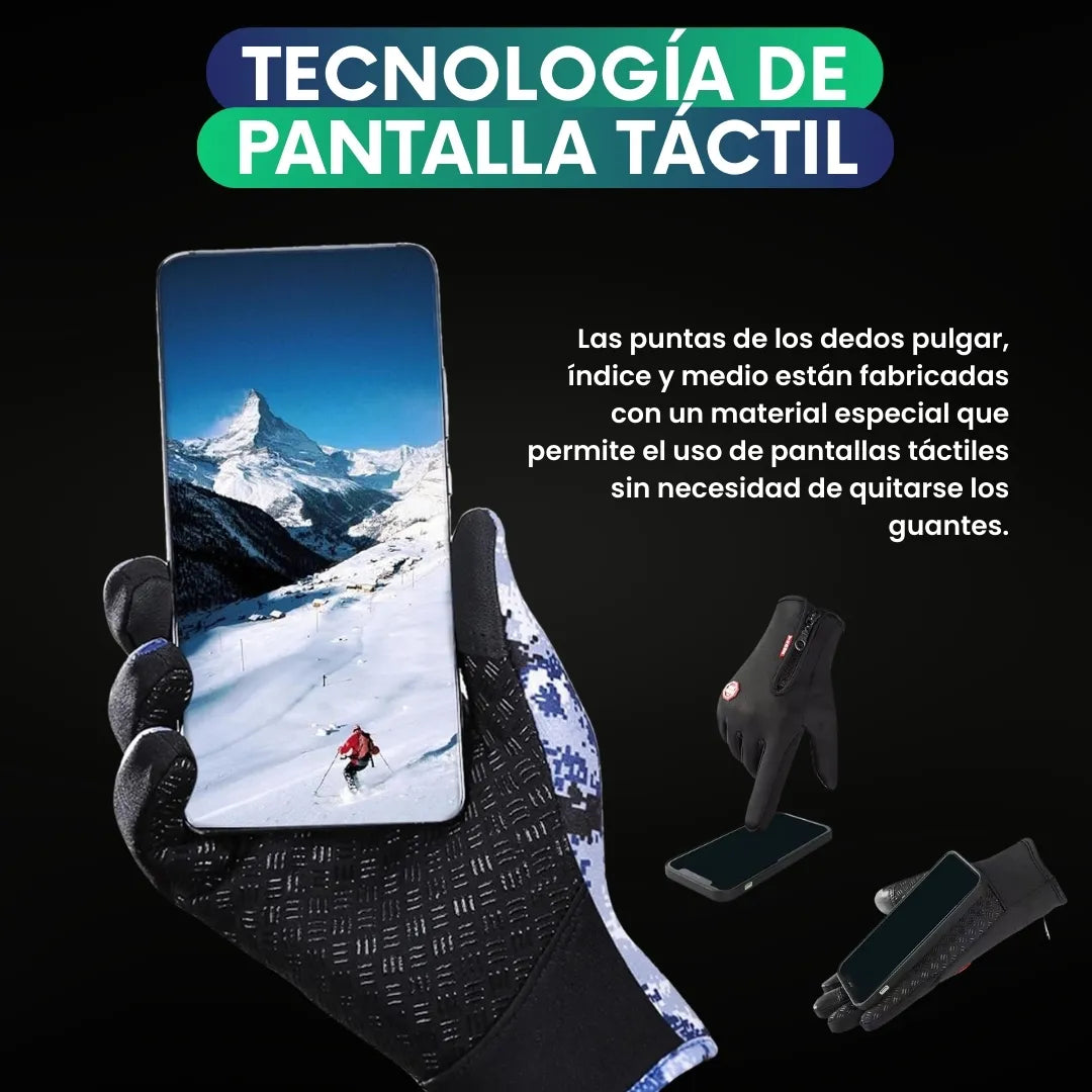 Guantes térmicos táctiles con cierre