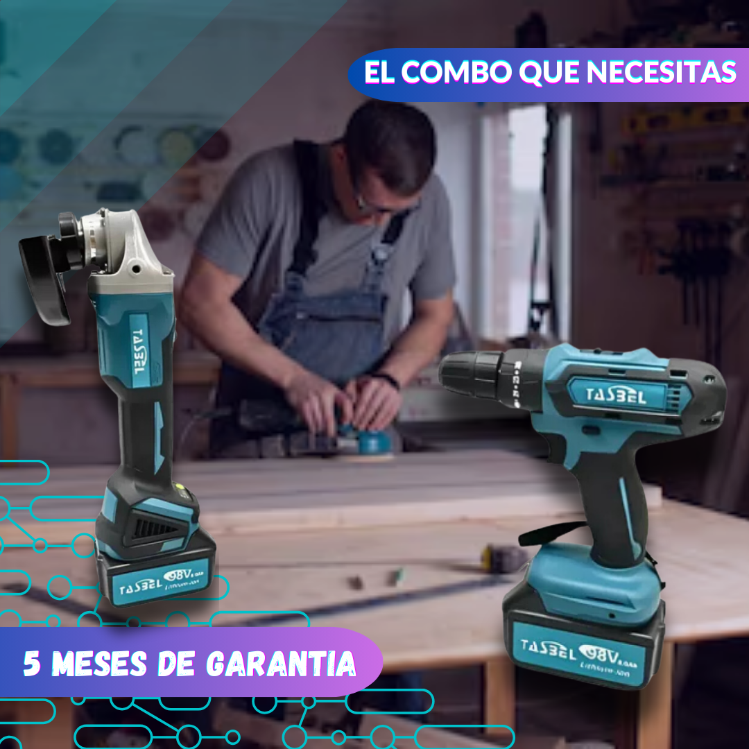 Set de Herramientas Inalámbricas de 98V: Llave de Impacto y Esmeril – Potencia y Versatilidad en un Solo Kit 🔧⚡✨