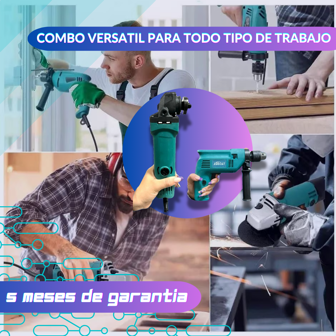 Taladro de percutor y esmeril de 220V