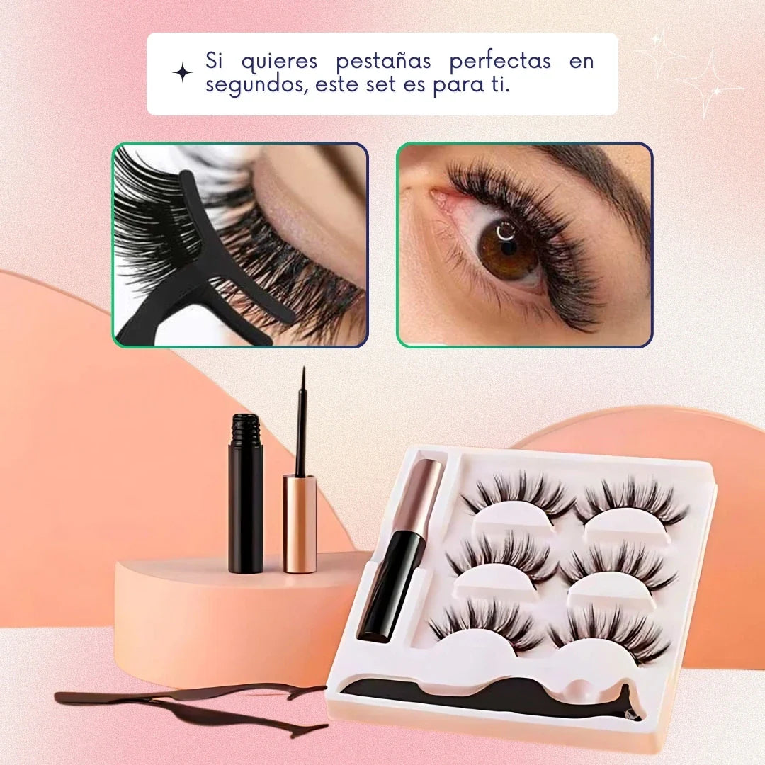 Set x6 pestañas magnéticas + Delineador magnético 🎁