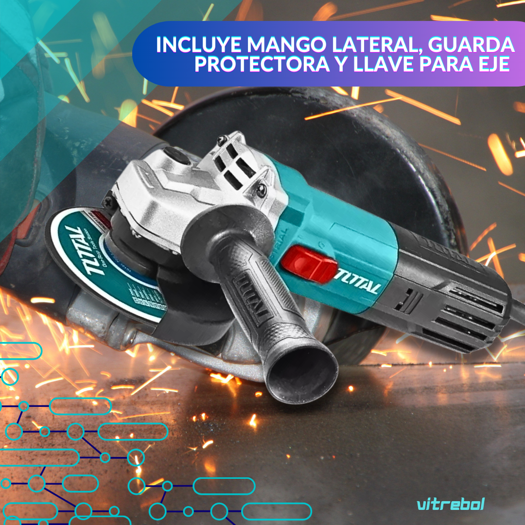 Galletera Esmeril Angular de 750W - Original Marca Total