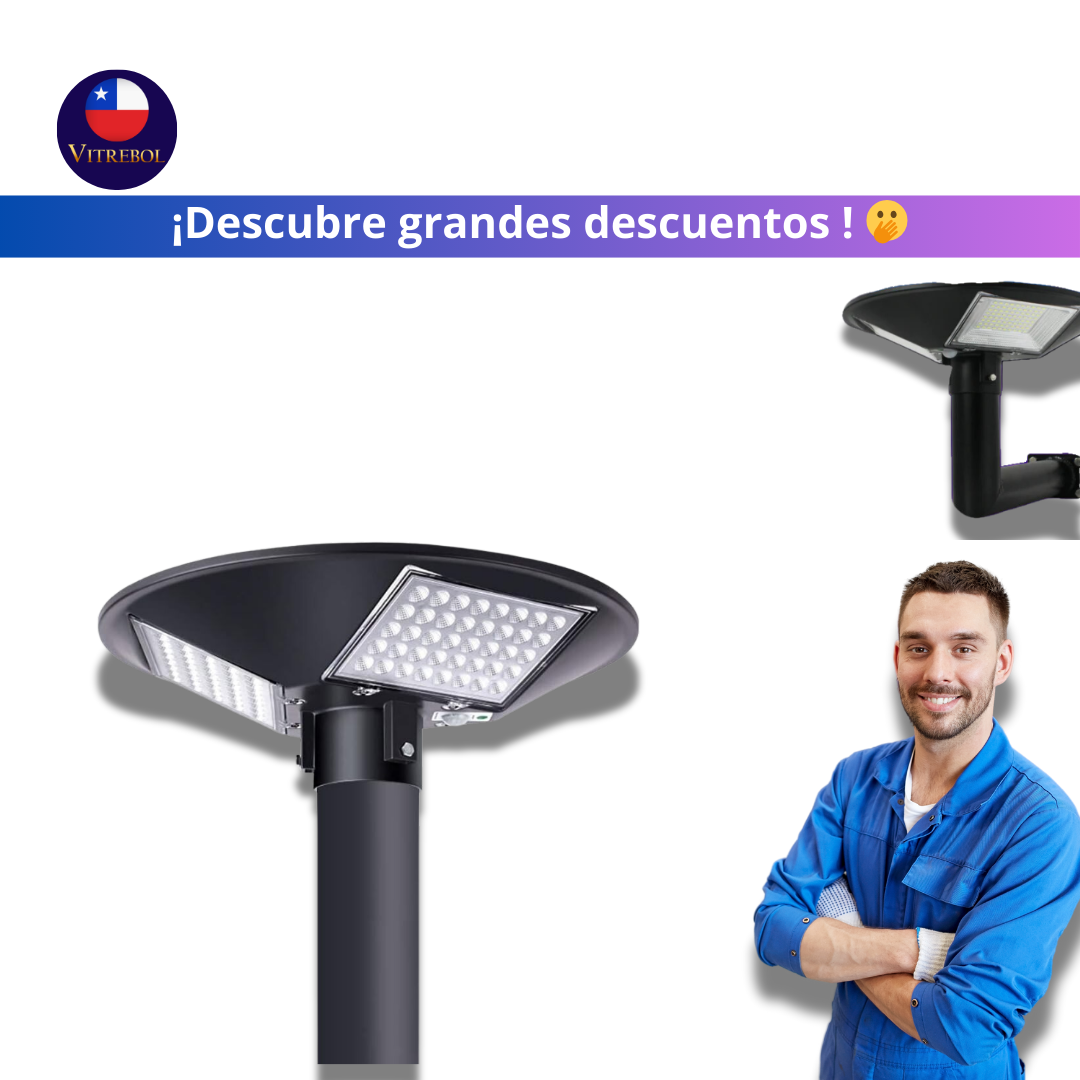 Foco Solar LED 300 watts Iluminación Potente y Eficiente para Exteriores