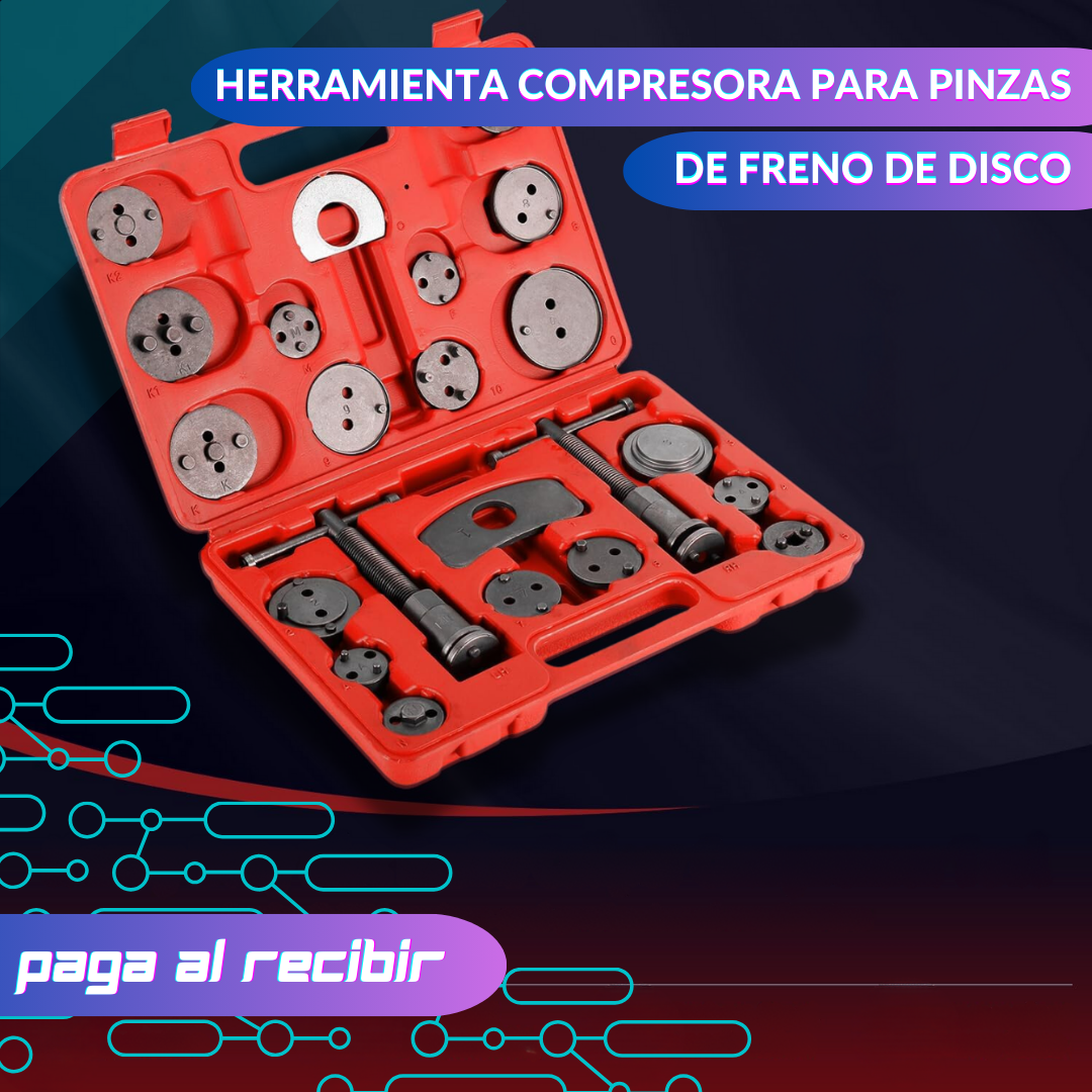 Kit de Herramienta para retroceso de Pinza y Compresión de Pistón de Freno 🔧