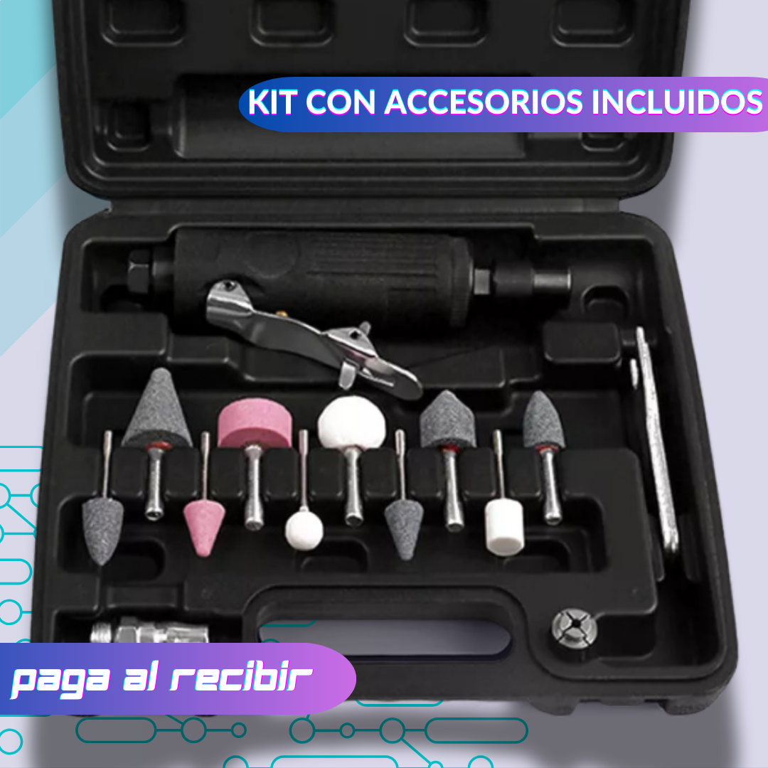 Kit Esmeril dremel: Herramientas con presión de aire de 90 PSI (6,2 barras) ⚙️