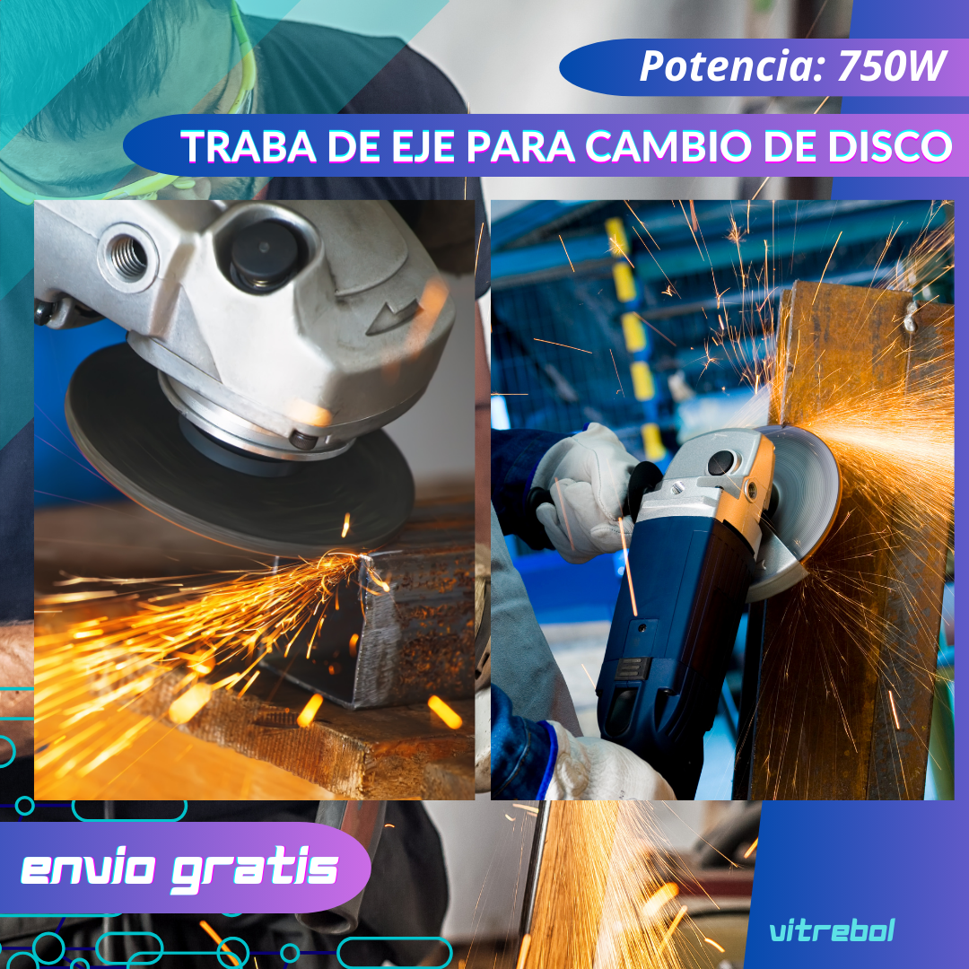 Galletera Esmeril Angular de 750W - Original Marca Total