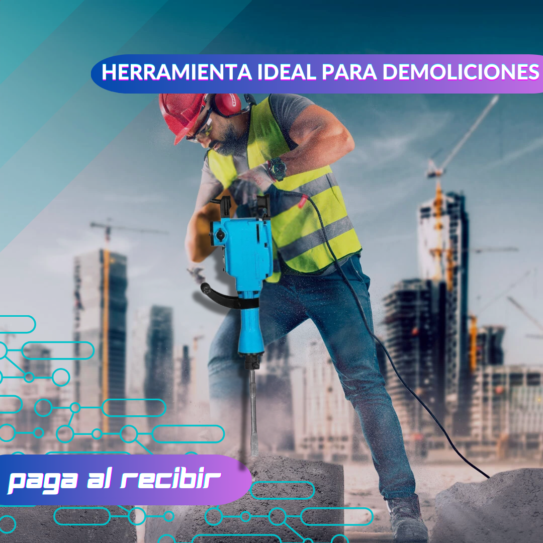 Martillo Demoledor de 3000w para Superficies Duras ⚒️