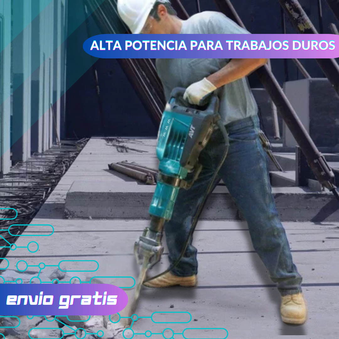 Martillo Demoledor de 3000w para Superficies Duras ⚒️