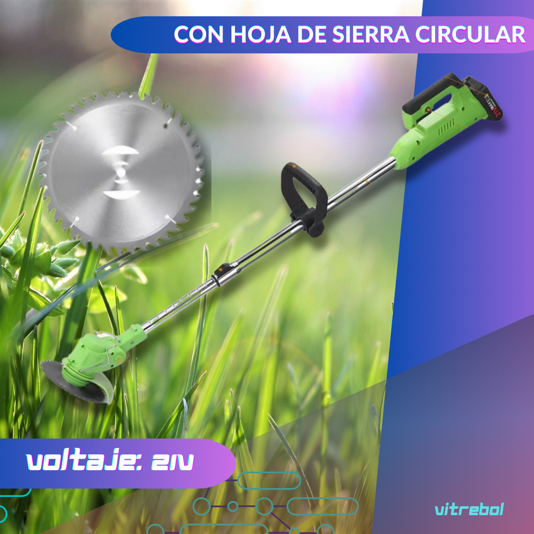 Cortadora de Césped Inalámbrica incluye 2 Baterías