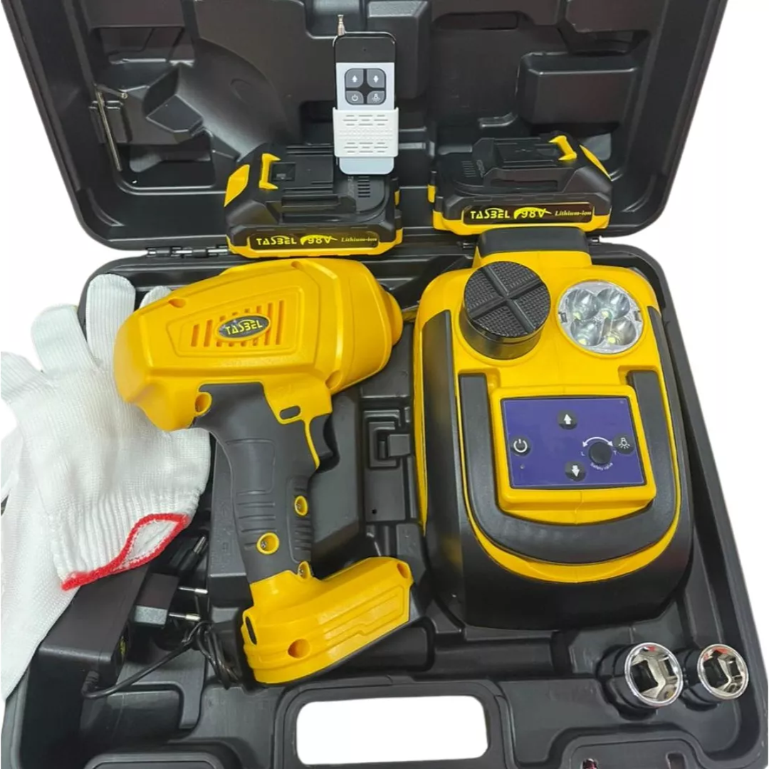 kit de llave de impacto de 98v y Gata hidráulica (Te llega Amarilla)