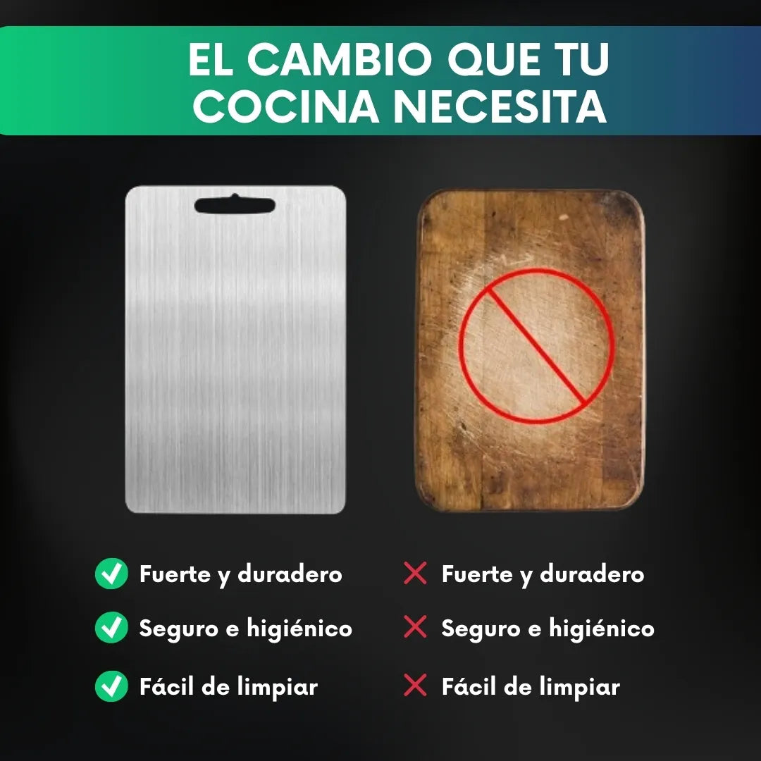 Tabla de picar de acero inoxidable (39x28cm)