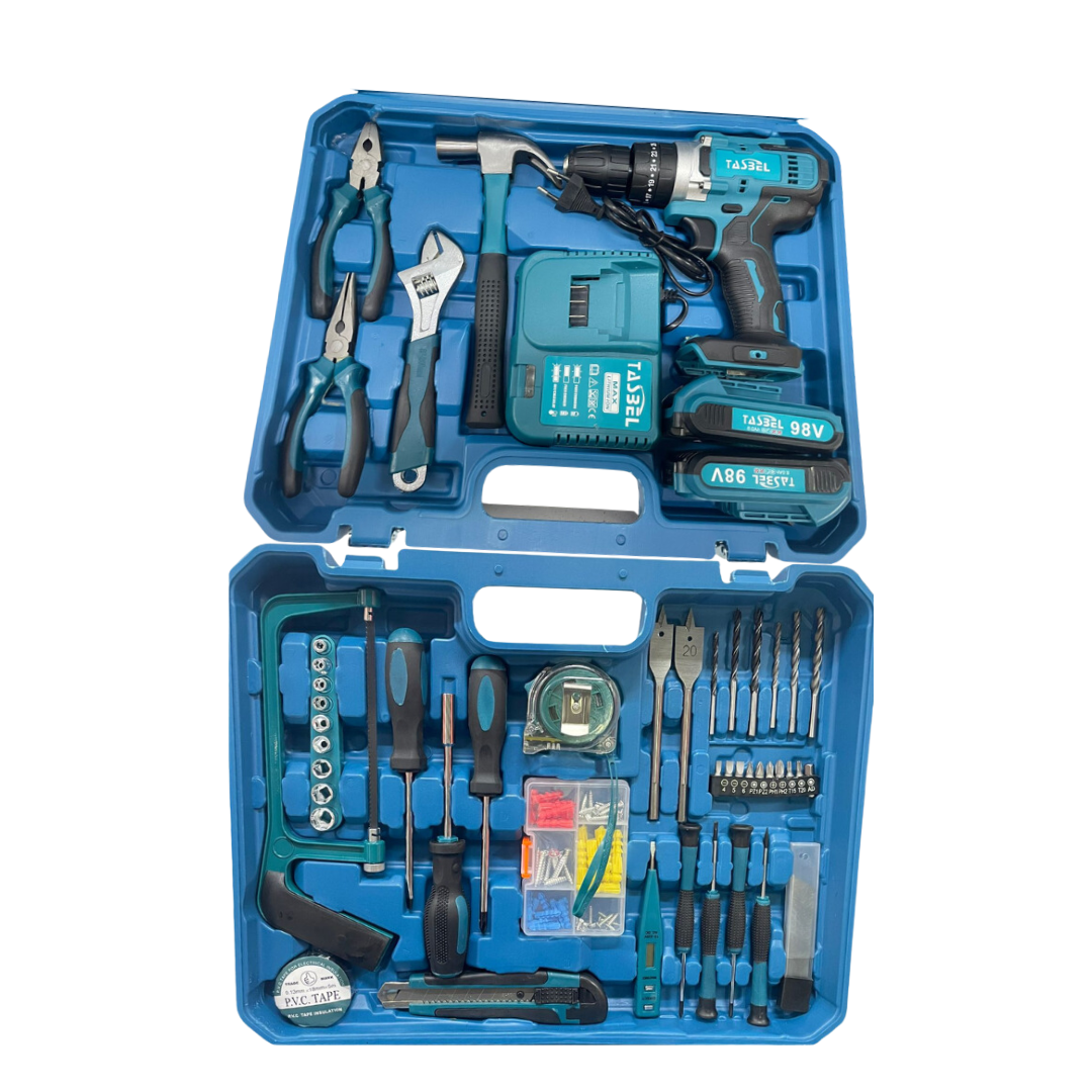 Potente Taladro Con Accesorios 98v Inalámbrico - tasbel