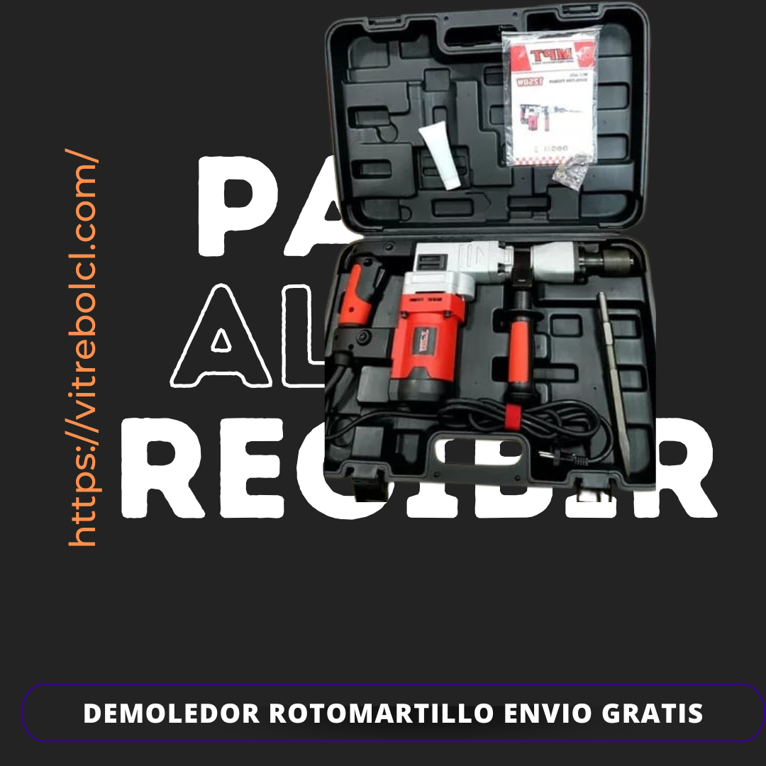 Demoledor Rotomartillo 1250 W alto impacto - incluye CINCELES
