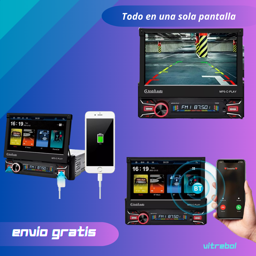 Conduce con estilo: Pantalla HD de 7 pulgadas y control por voz