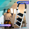 Escalera Plegable Piso 3 Peldanos Blanca - Segura y duradera