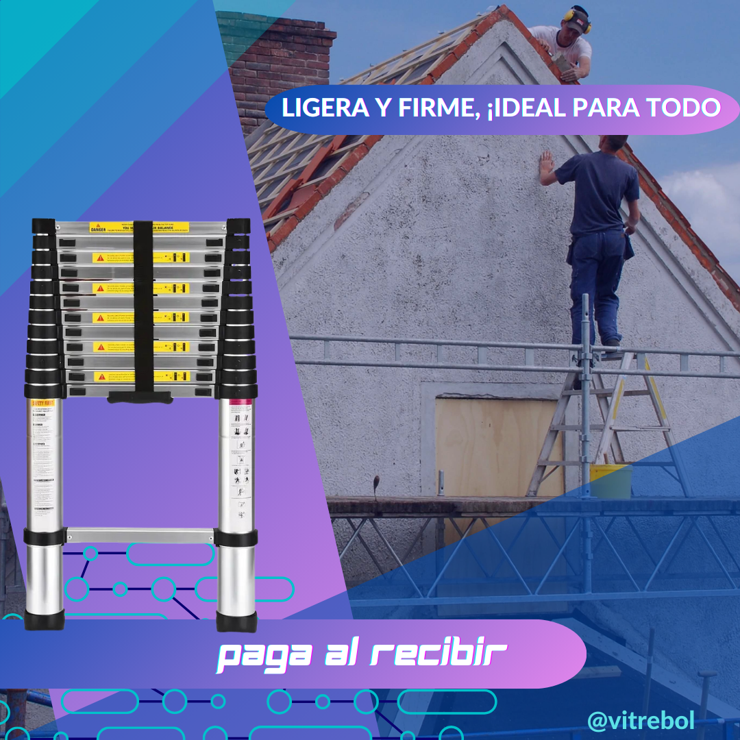 Escalera Telescopica Retráctil 3.2 Mts