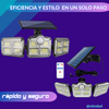 Lampara Solar con 3 Focos - Ideal para entradas o zonas sin electricidad