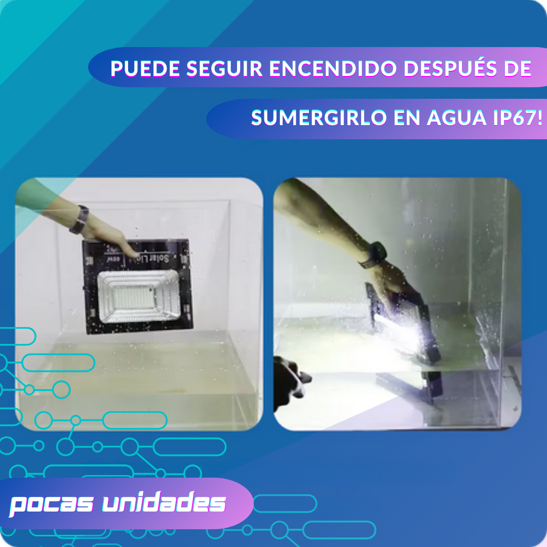 Reflector Solar de 300 watts: ilumina por 12 horas continuas
