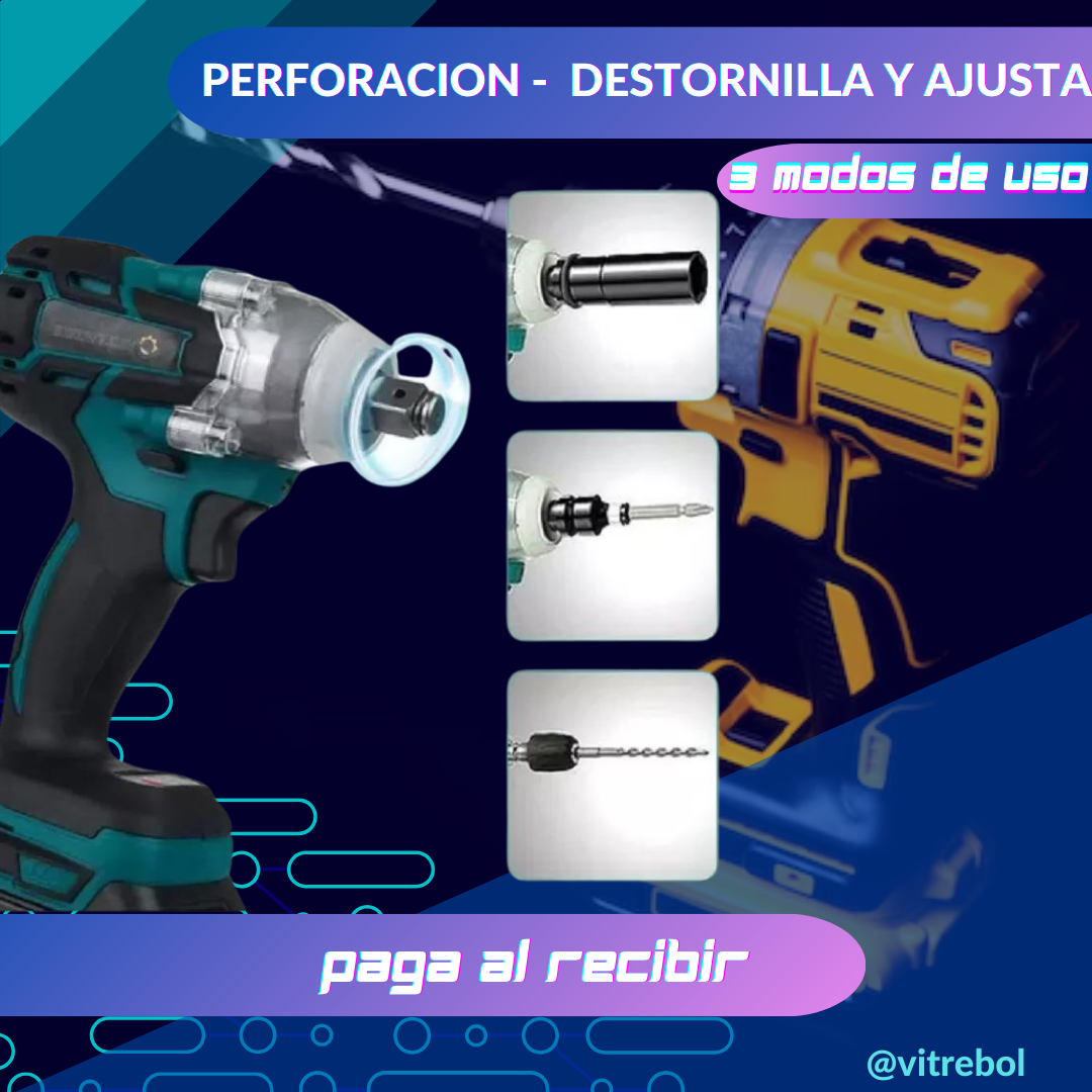 Set de Herramientas Inalámbricas de 98V: Llave de Impacto y Esmeril – Potencia y Versatilidad en un Solo Kit 🔧⚡✨