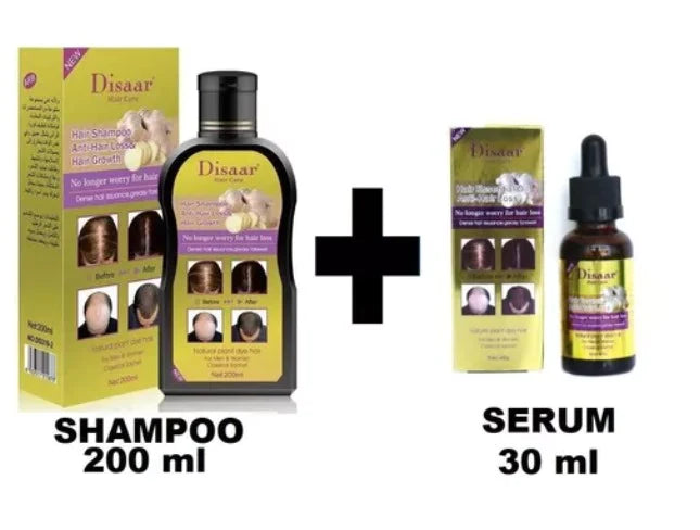 PACK ANTI CAIDA (1 SHAMPOO ORGANICO JENGIBRE + 1 ACEITE SERUM) 🌿 -  ( Pagar en Casa al recibir )