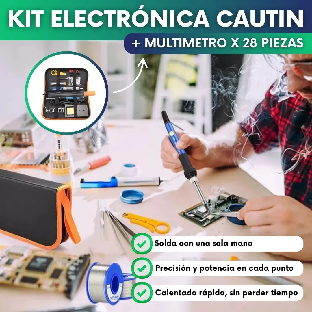Kit de Soldadura para Electrónica 28 en 1 + Multimetro de regalo🎁