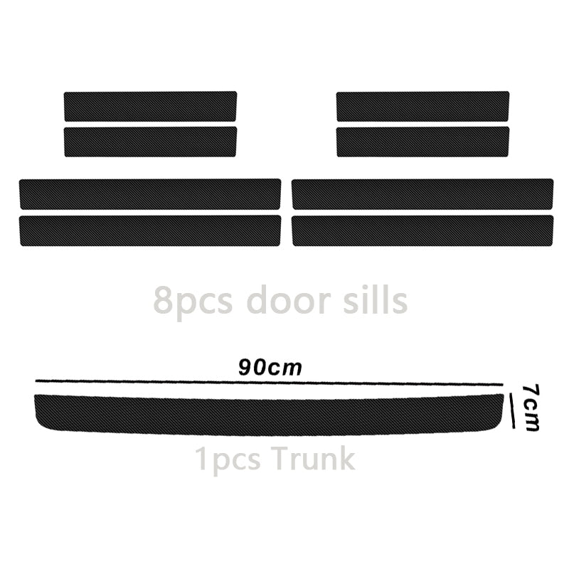 Pegatinas de umbral de puerta de coche de carbono - (PAGO CONTRAENTREGA)