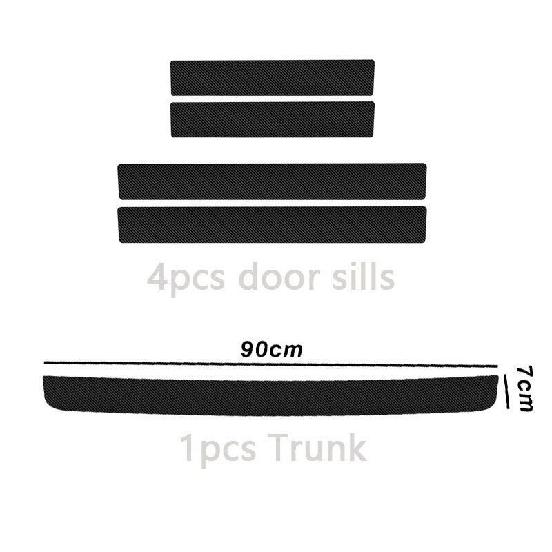 Pegatinas de umbral de puerta de coche de carbono - (PAGO CONTRAENTREGA)
