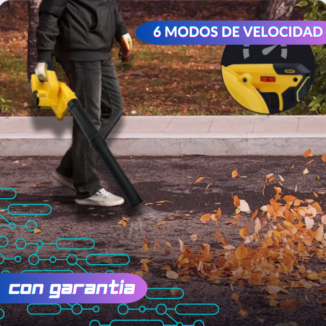 Soplador Y Aspiradora De Alta Potencia Inalámbrico 2 Baterías de 21v