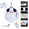 Set de 2 Focos portátiles plegables, luces de emergencia o camping - Carga con el sol y con USB.