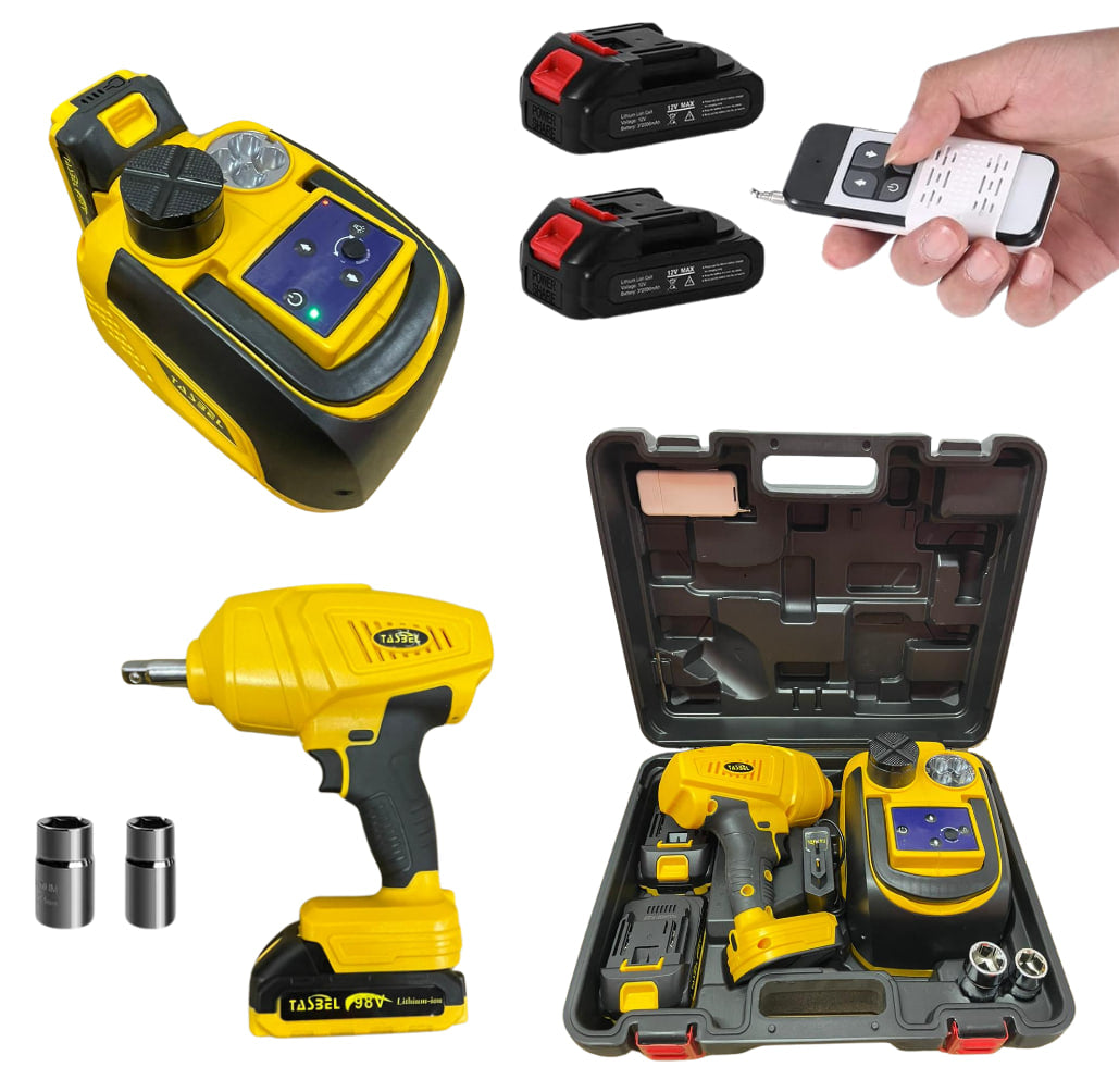 kit de llave de impacto de 98v y Gata hidráulica (Te llega Amarilla)