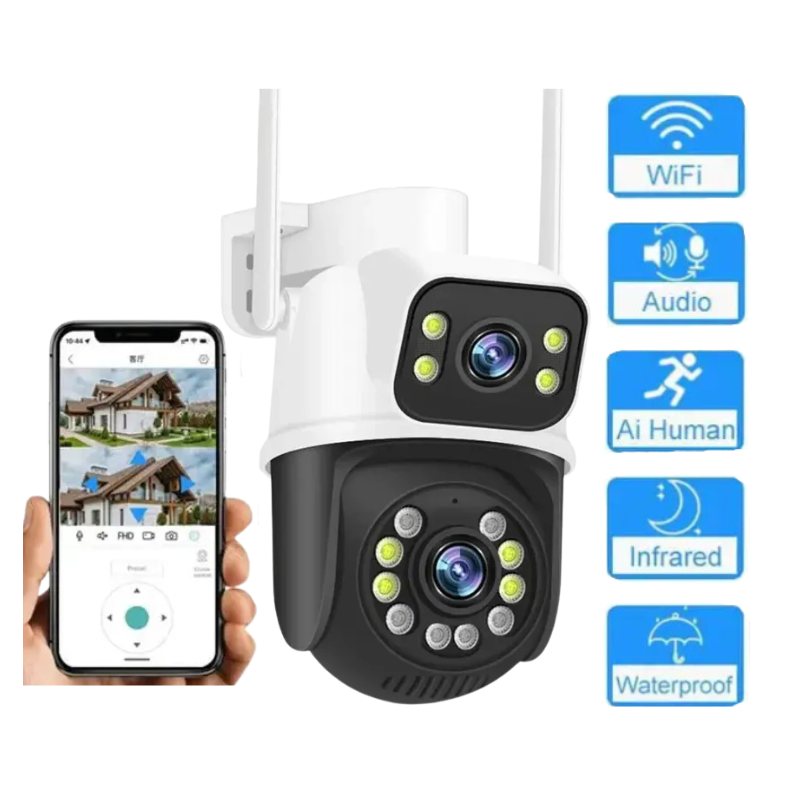 (COMPRA 1 y LLEVA 3) CAMARA DE SEGURIDAD X2-ROTACION 360°-90° PROMOCION CIERRE DE TIENDA - ENVIO GRATIS