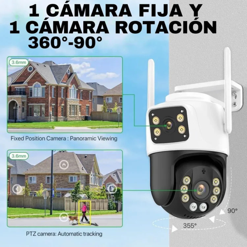 (COMPRA 1 y LLEVA 3) CAMARA DE SEGURIDAD X2-ROTACION 360°-90° PROMOCION CIERRE DE TIENDA - ENVIO GRATIS