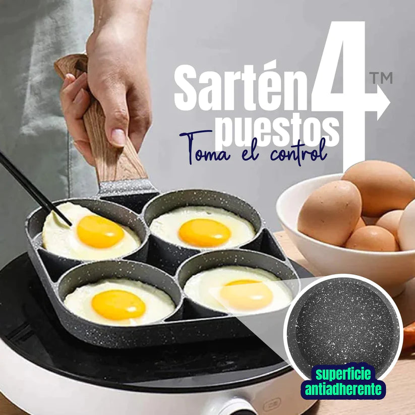 SARTEN DE 4 ESPACIOS - (PAGO CONTRAENTREGA)